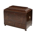 Handsome Regency Inlaid Mahogany Work Box