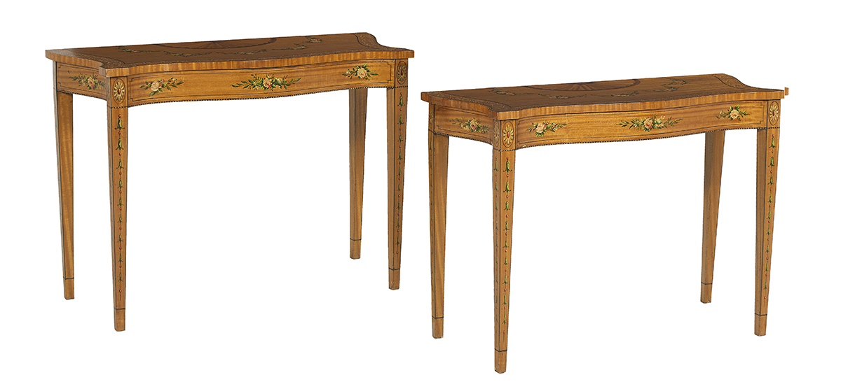 Pair of Edwardian Satinwood Side Tables