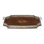 Tiffany & Co. Silver and Marquetry Butler's Tray