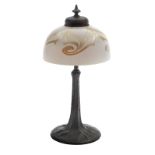 Art Nouveau Table Lamp with a Quezal Shade