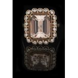 Morganite and Diamond Ring