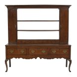 Large Oak Welsh Dresser in the Chippendale Taste