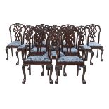 Twelve George III-Style Mahogany Dining Chairs