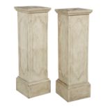 Pair of Faux Travertine Pedestals