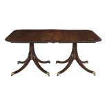 Regency Mahogany Double-Pedestal Dining Table