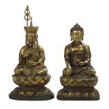 Two Gilt-Metal Buddha Figures