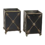 Pair of French Empire-Style Metal Planters