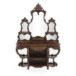 American Rococo Revival Rosewood Etagere