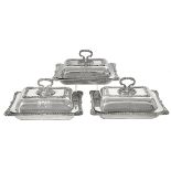 Trio of Regency Baronial Sterling Entree Dishes