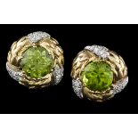 Tiffany & Co. Schlumberger Peridot Ear Clips