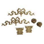 Six-Piece Collection of Italian Giltwood Carvings