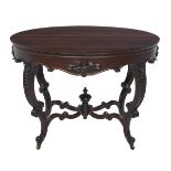 American Rococo Revival Rosewood Center Table