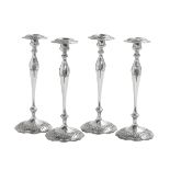 Set of Four American Sterling Silver Candlesticks