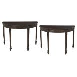 Pair of George III-Style Mahogany Side Tables