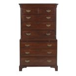 George III Mahogany Chest-on-Chest