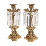 Pair of William IV Gilt-Bronze Candle Holders