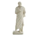 Italian Carved Marble Statue of "Aeschines"
