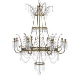 Russian-Style Gilt-Bronze and Crystal Chandelier