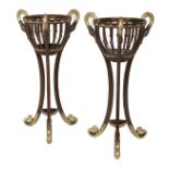 Pair of Parcel-Gilt Mahogany Jardinieres