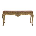 George III Giltwood and Marble-Top Side Table