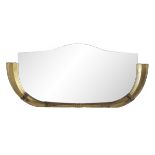 French Art Deco Giltwood Overmantel Mirror