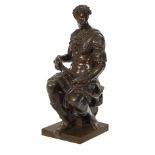 Italian Patinated Bronze of "Giuliano de Medici"