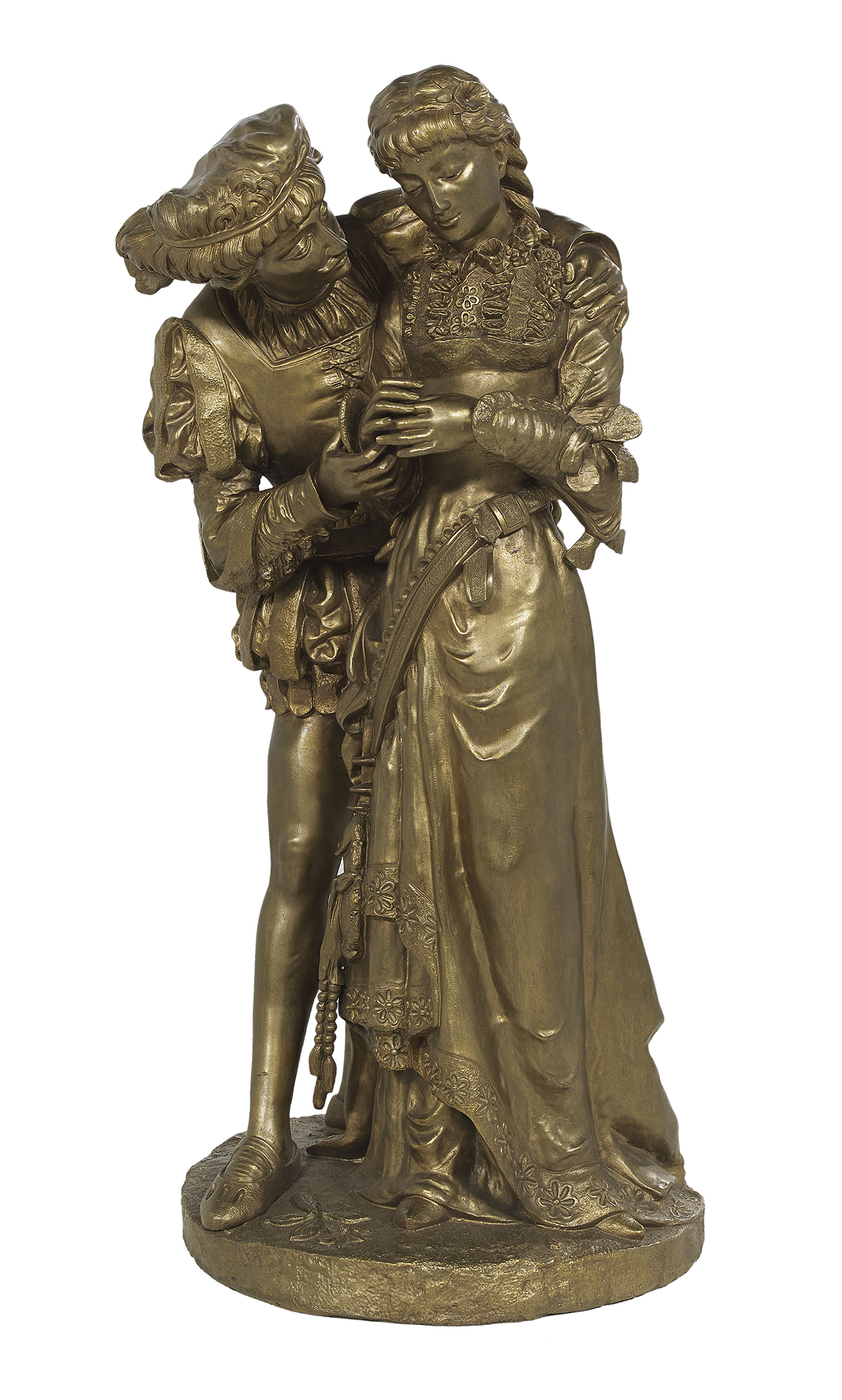 French Gilt Bronze of a Courting Couple