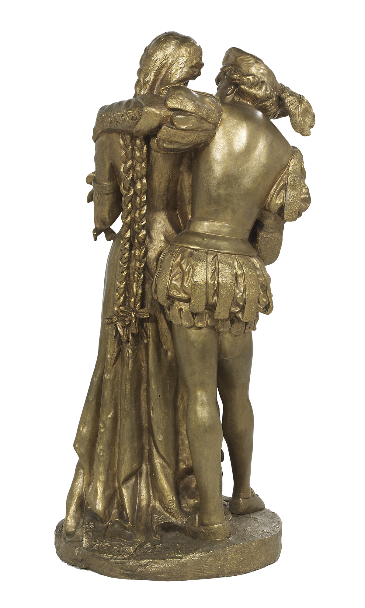 French Gilt Bronze of a Courting Couple - Image 2 of 2