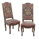 Pair of Regence Walnut Side Chairs