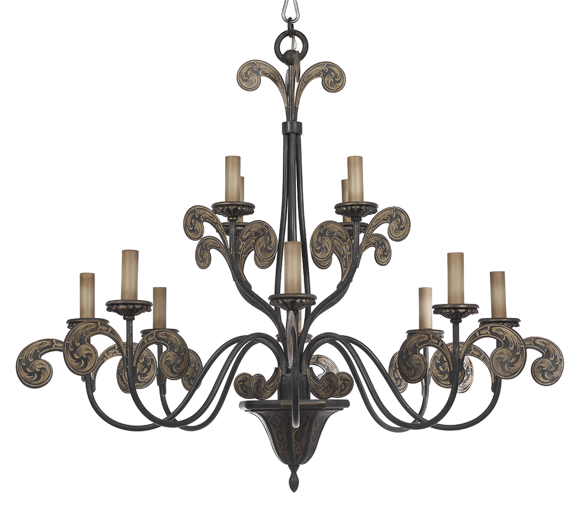 Painted Metal Chandelier