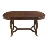 French Parquetry-Inlaid Dining Table