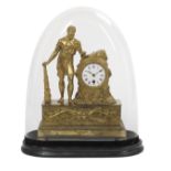 French Restauration Clock with Figure of Hercules