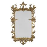 Chinese Chippendale-Style Giltwood Mirror