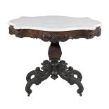 American Rococo Revival Marble-Top Center Table