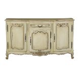 Louis XV-Style Painted and Parcel-Gilt Buffet