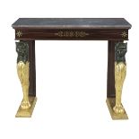 Regency Rosewood Marble-Top Side Table