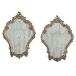 Pair of Venetian Rococo-Style Mirrors