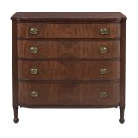 American Sheraton Mahogany Bowfront Chest