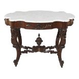 American Rococo Revival Marble-Top Center Table