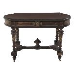 Napoleon III Ebonized Walnut Center Table