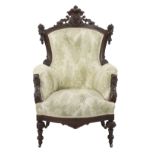 American Renaissance Revival Rosewood Armchair