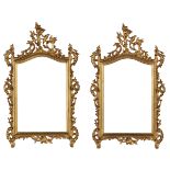 Pair of Chippendale-Style Giltwood Mirrors