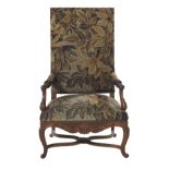 Louis XIV-Style Walnut Fauteuil