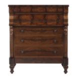 Transitional William IV-into-Victorian Tall Chest
