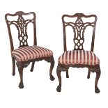 Pair of George II-Style Mahogany Side Chairs