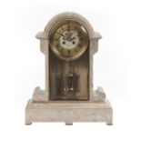 Unusual French Marble Mantel Clock