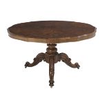 Victorian Walnut Center Table