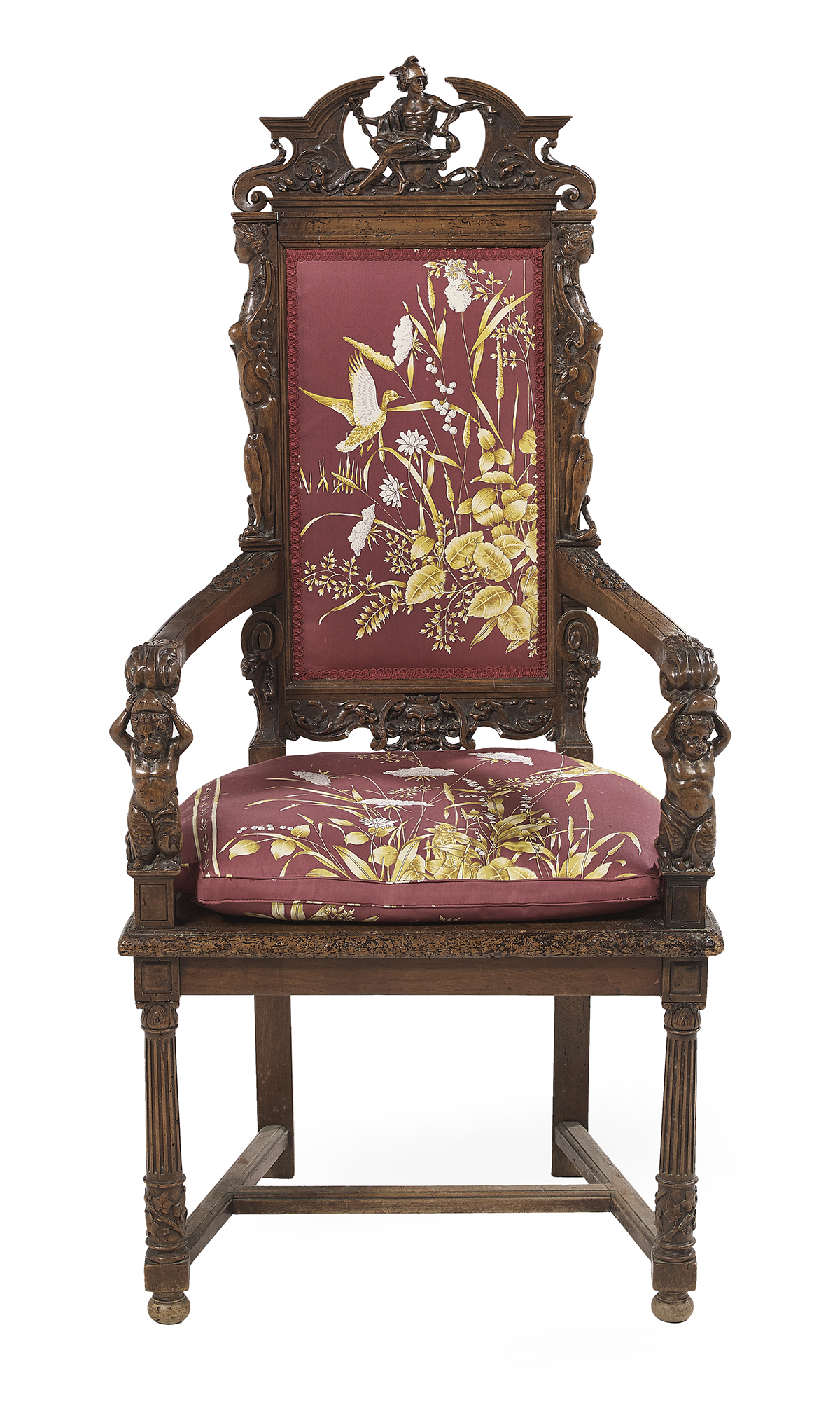 Continental Fruitwood Armchair