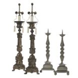 Two Pairs of Continental Candlesticks