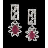 Ruby and Diamond Earrings